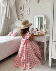 Pink Summer Check Dress