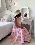 Pink Summer Check Dress