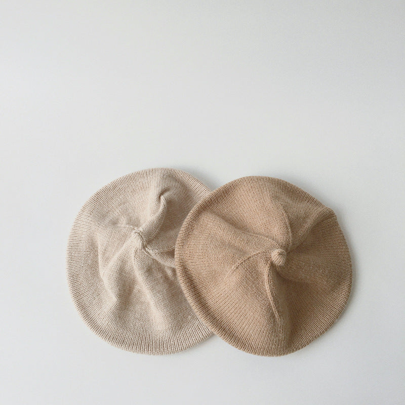 Pack of Two Berets - Cream & Tan