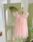 Peach Party Tutu With Fairy Wings