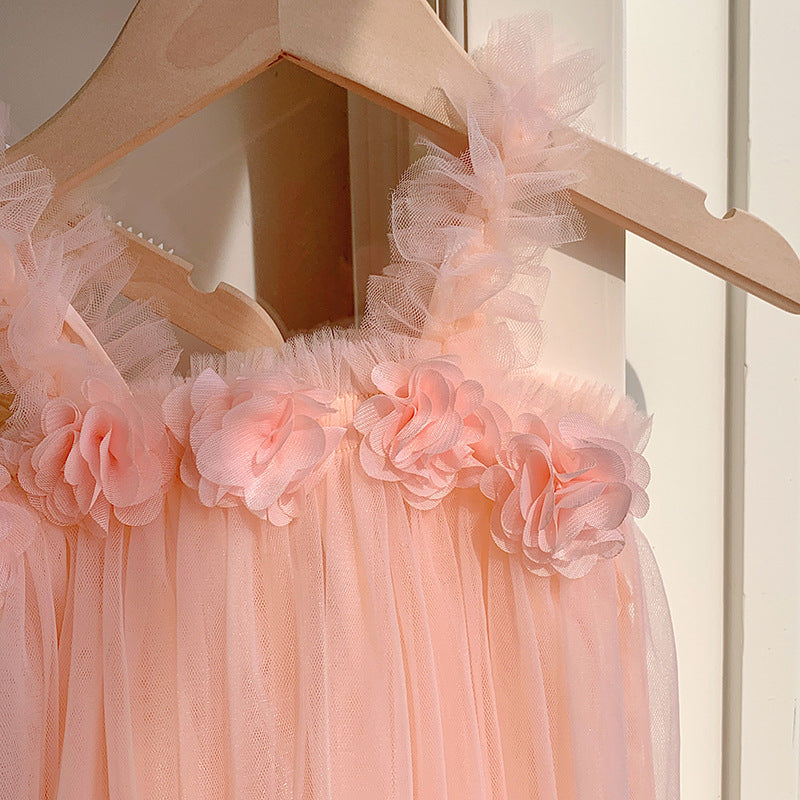 Sweet Rose Tutu Dress - Peachy Pink