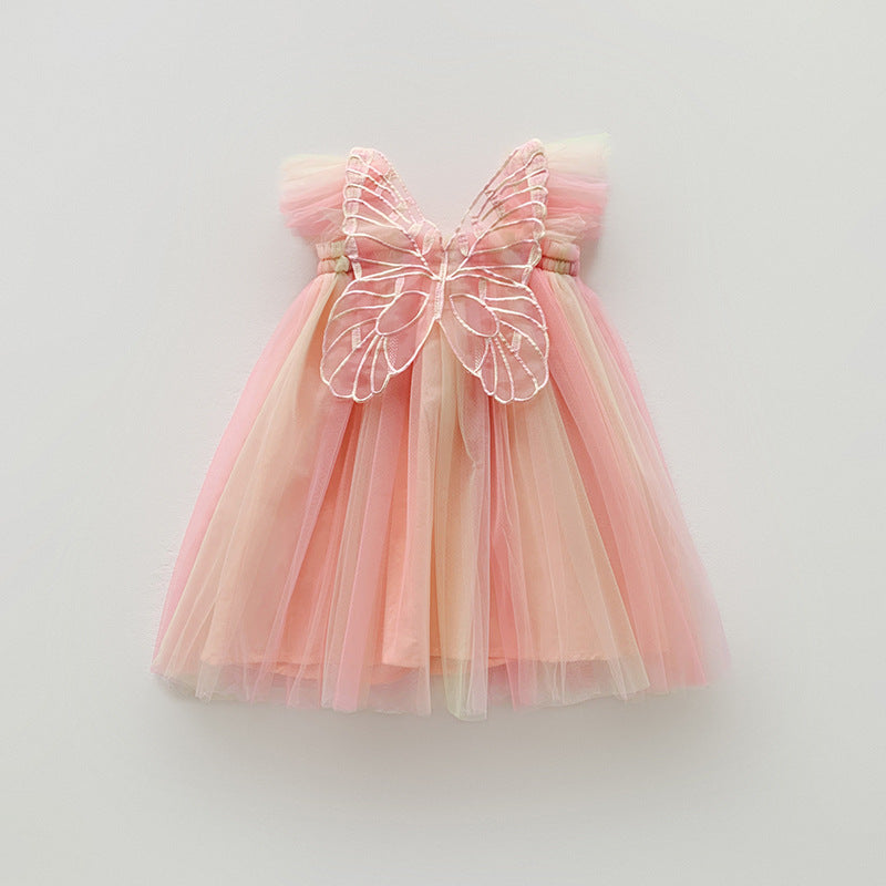 Peach Party Tutu With Fairy Wings