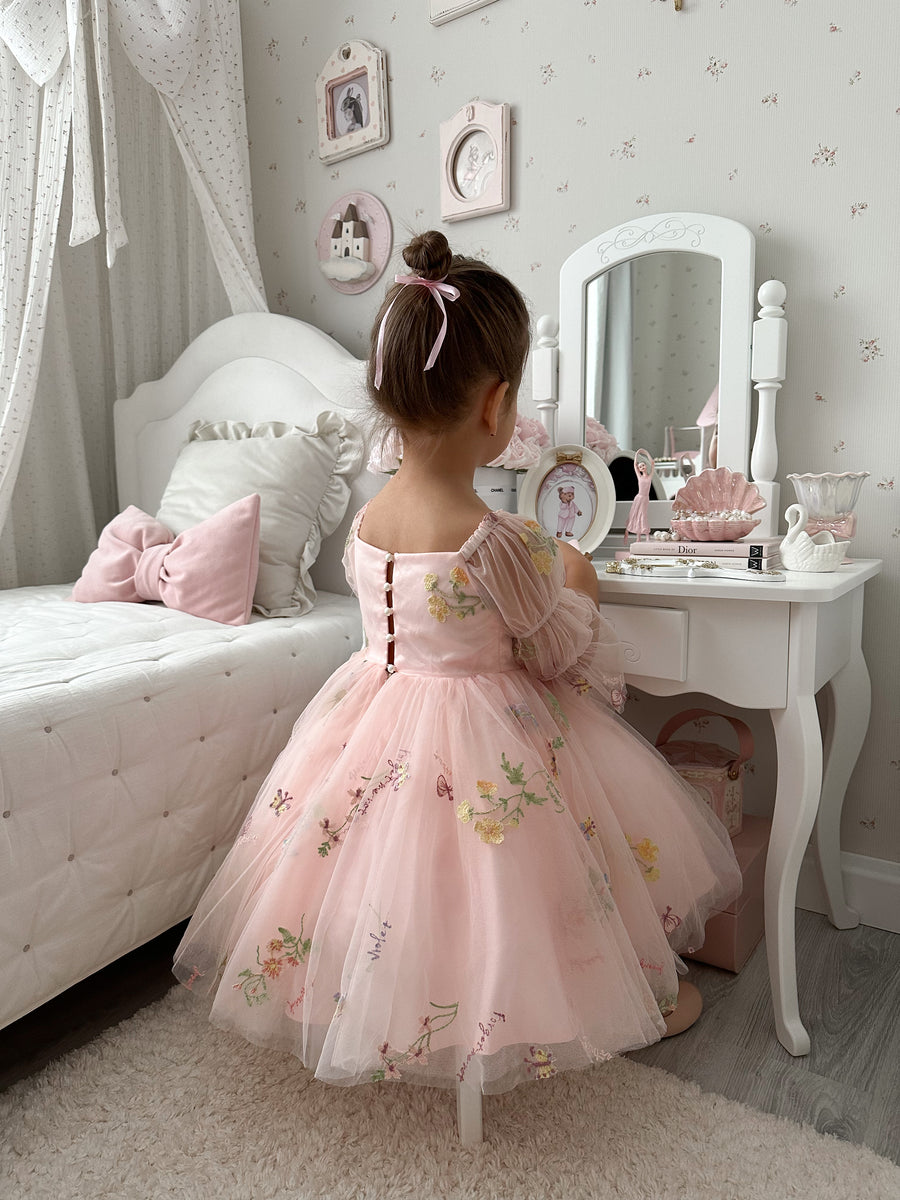 Floral Pink Party Dress