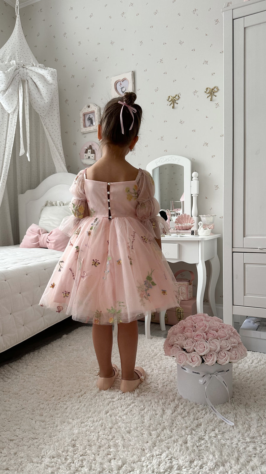 Floral Pink Party Dress