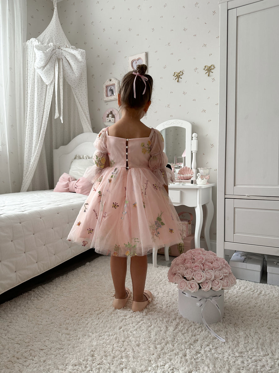 Floral Pink Party Dress