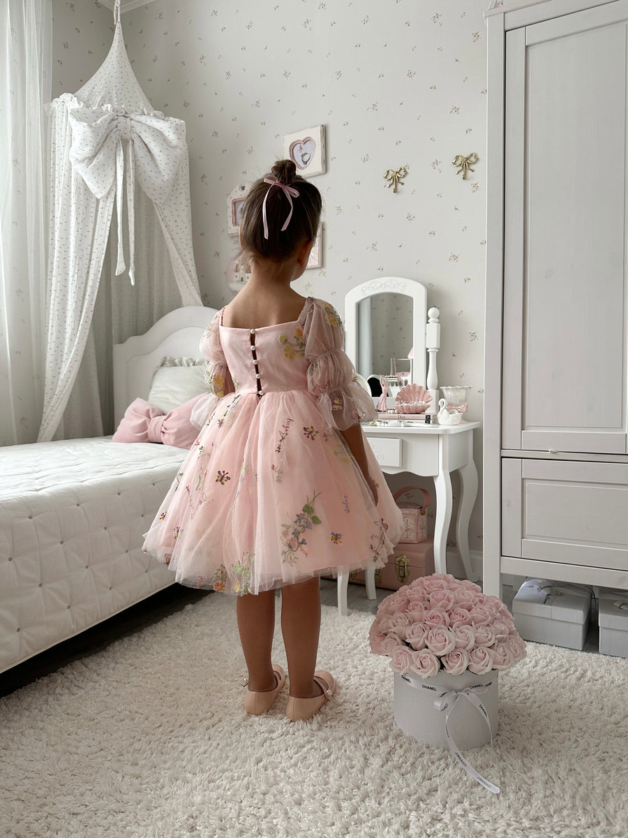 Floral Pink Party Dress