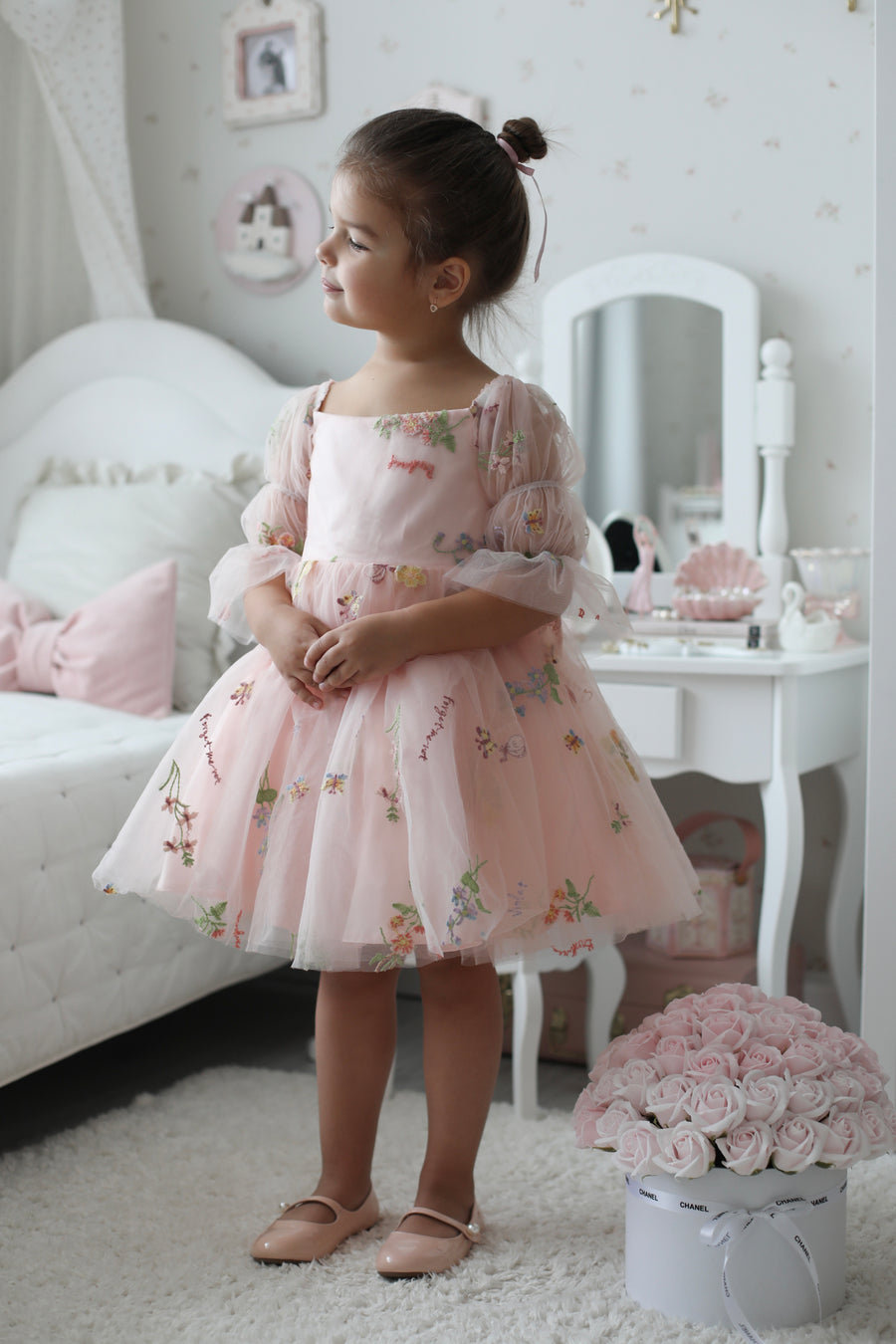 Floral Pink Party Dress