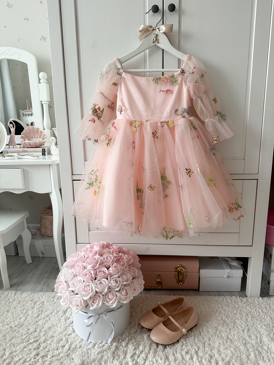 Floral Pink Party Dress