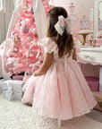 Rose Garden Dress & Hair Bow - Pink