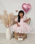 Pink Butterfly Puff Sleeve Dress (Pre-order)