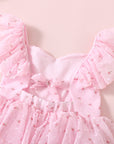 Floral Girls Party Dress - Pink