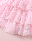 Floral Girls Party Dress - Pink