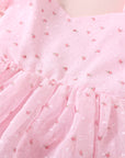 Floral Girls Party Dress - Pink