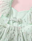 Floral Girls Party Dress - Mint