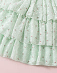 Floral Girls Party Dress - Mint