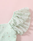 Floral Girls Party Dress - Mint