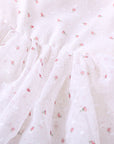 Floral Girls Party Dress - White