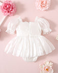 Princess Party Romper - White