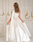 Jasmine Ivory Satin Girls Special Occasion Dress