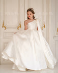 Jasmine Ivory Satin Girls Special Occasion Dress