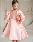 Beatrice Special Occasion Satin Girls Dress