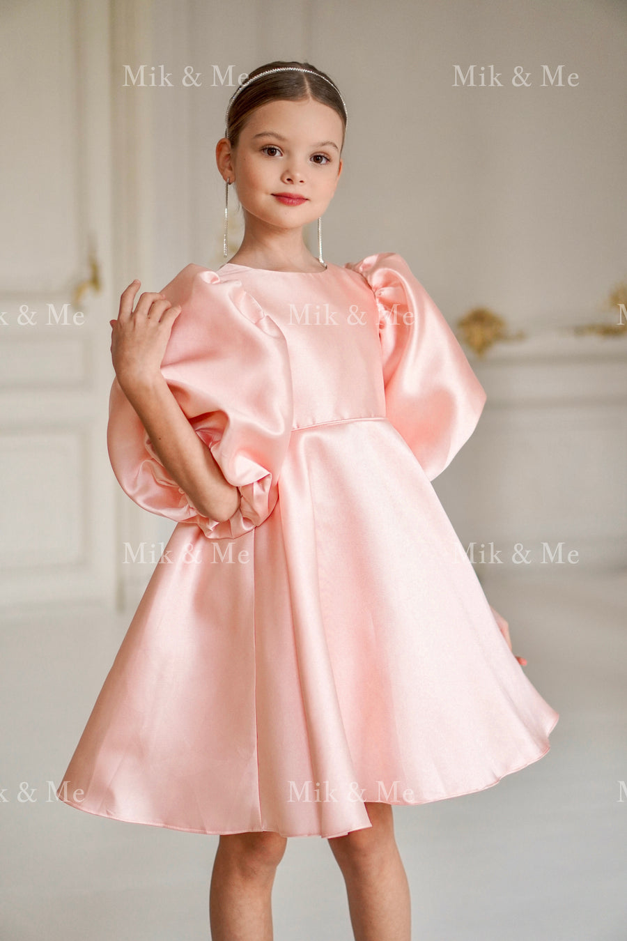 Beatrice Special Occasion Satin Girls Dress