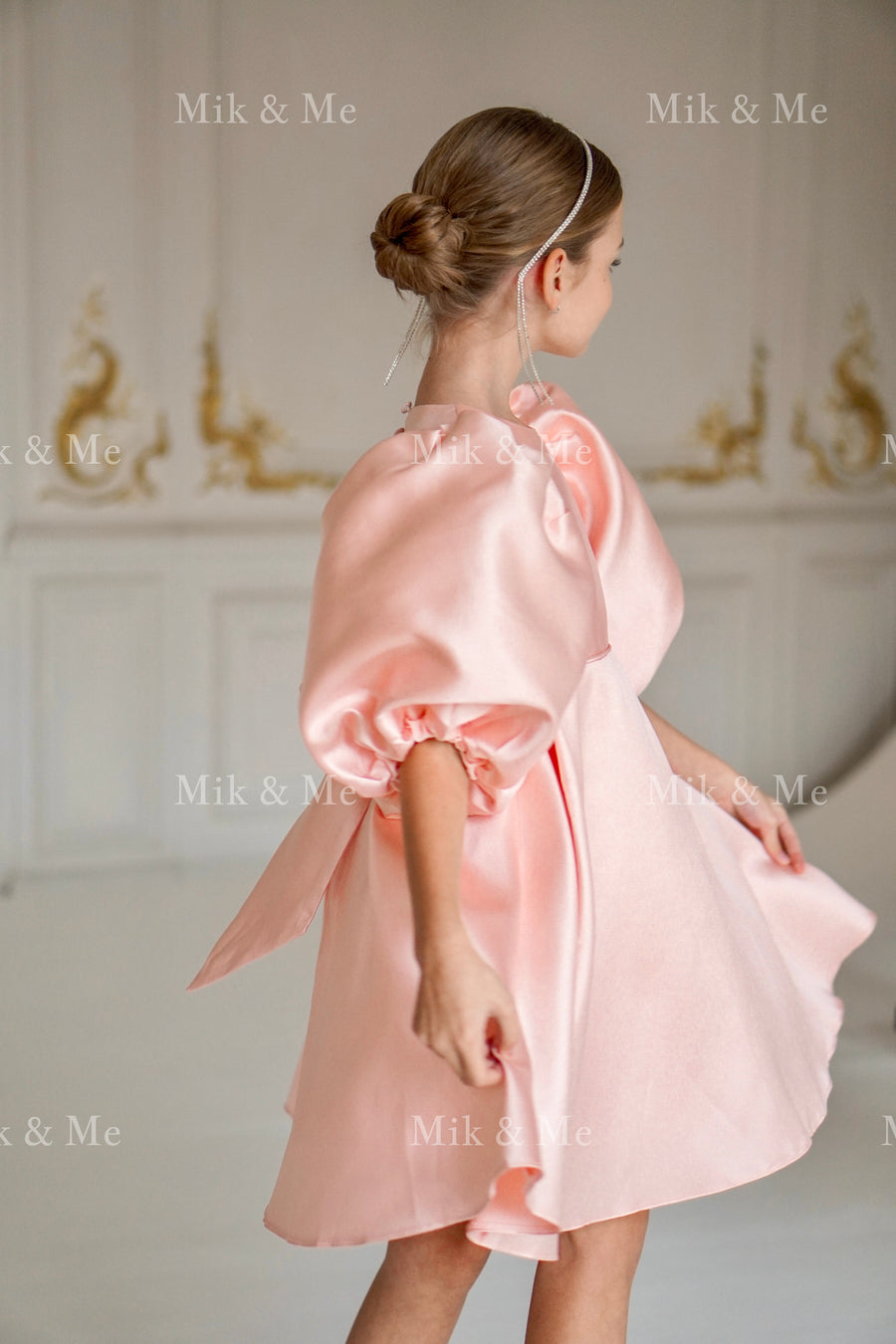 Beatrice Special Occasion Satin Girls Dress