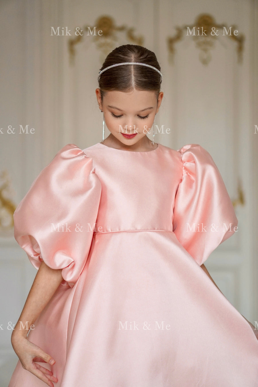 Beatrice Special Occasion Satin Girls Dress