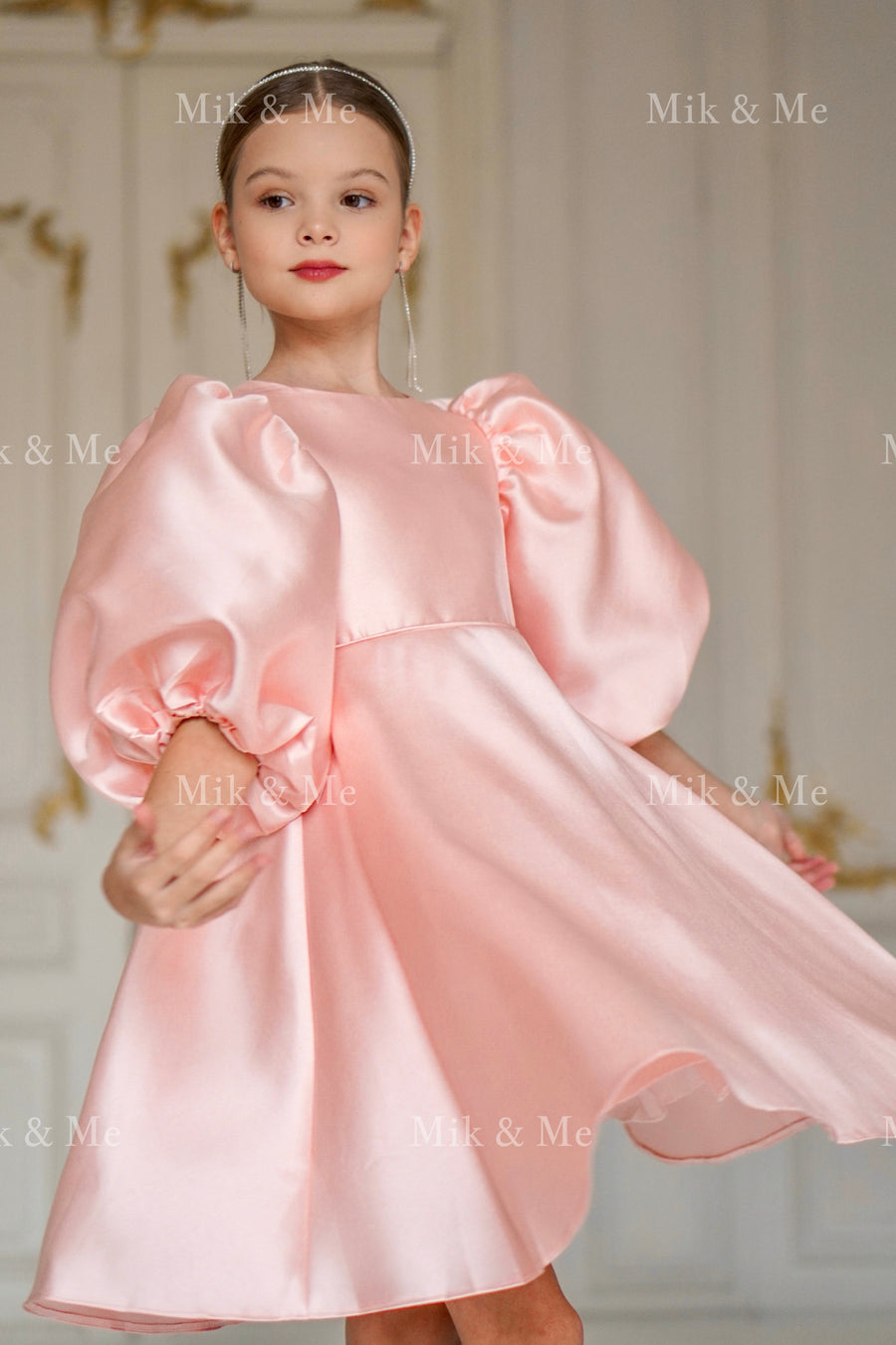 Beatrice Special Occasion Satin Girls Dress