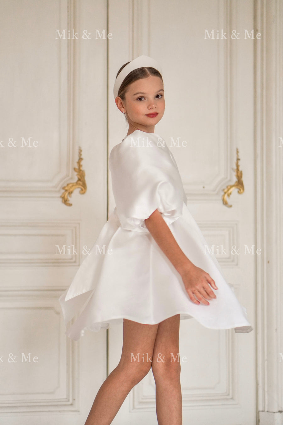 Beatrice Special Occasion Satin Girls Dress