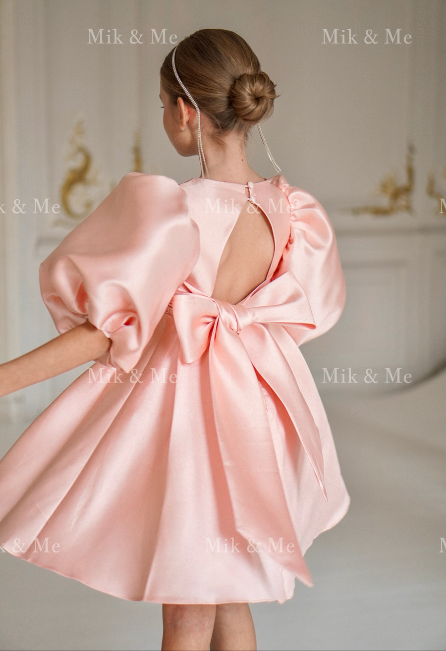 Beatrice Special Occasion Satin Girls Dress