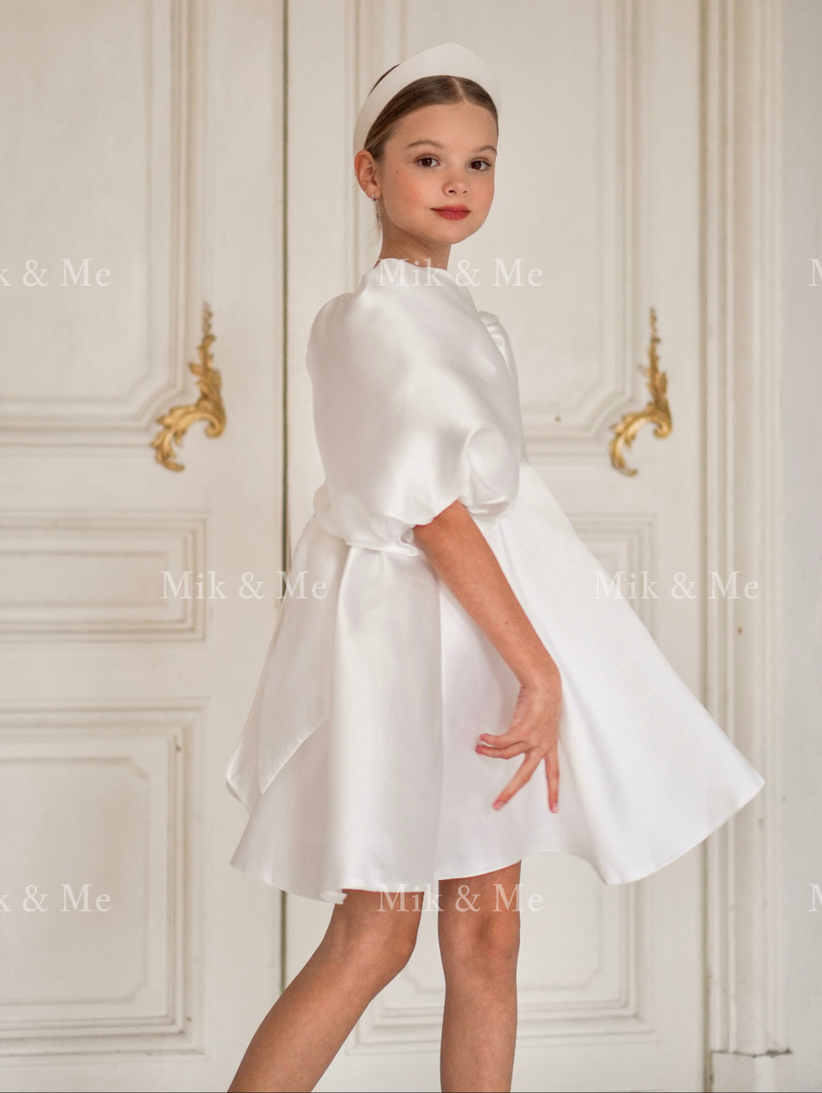 Beatrice Special Occasion Satin Girls Dress