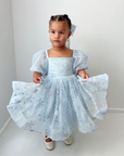 Princess El Luxe Handmade Dress & Hair Bow (Made to order)