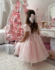 Rose Garden Dress & Hair Bow - Pink