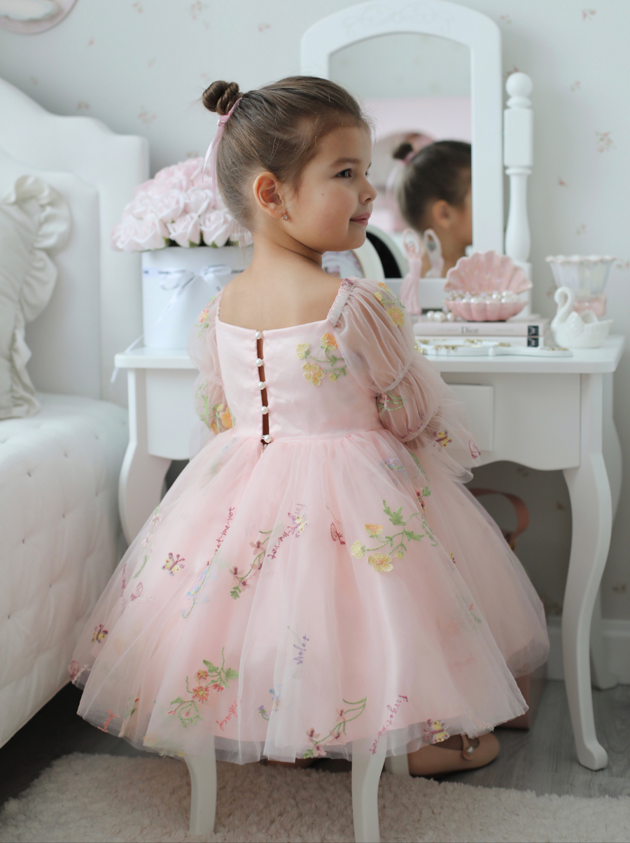 Floral Pink Party Dress