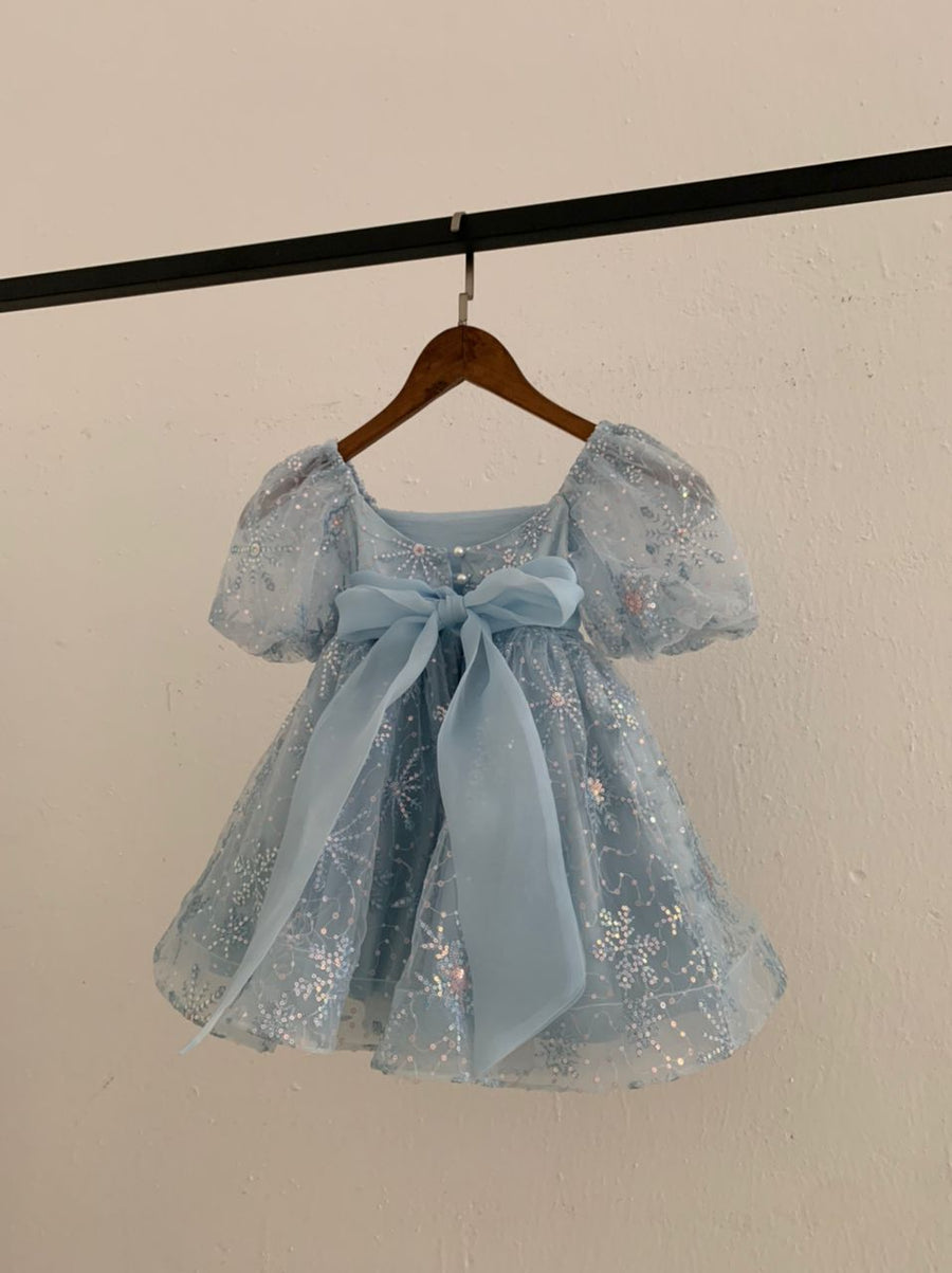 Princess El Luxe Handmade Dress & Hair Bow (Made to order)