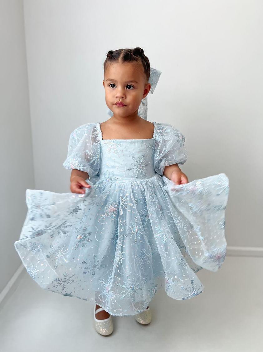 Princess El Luxe Handmade Dress & Hair Bow (Made to order)