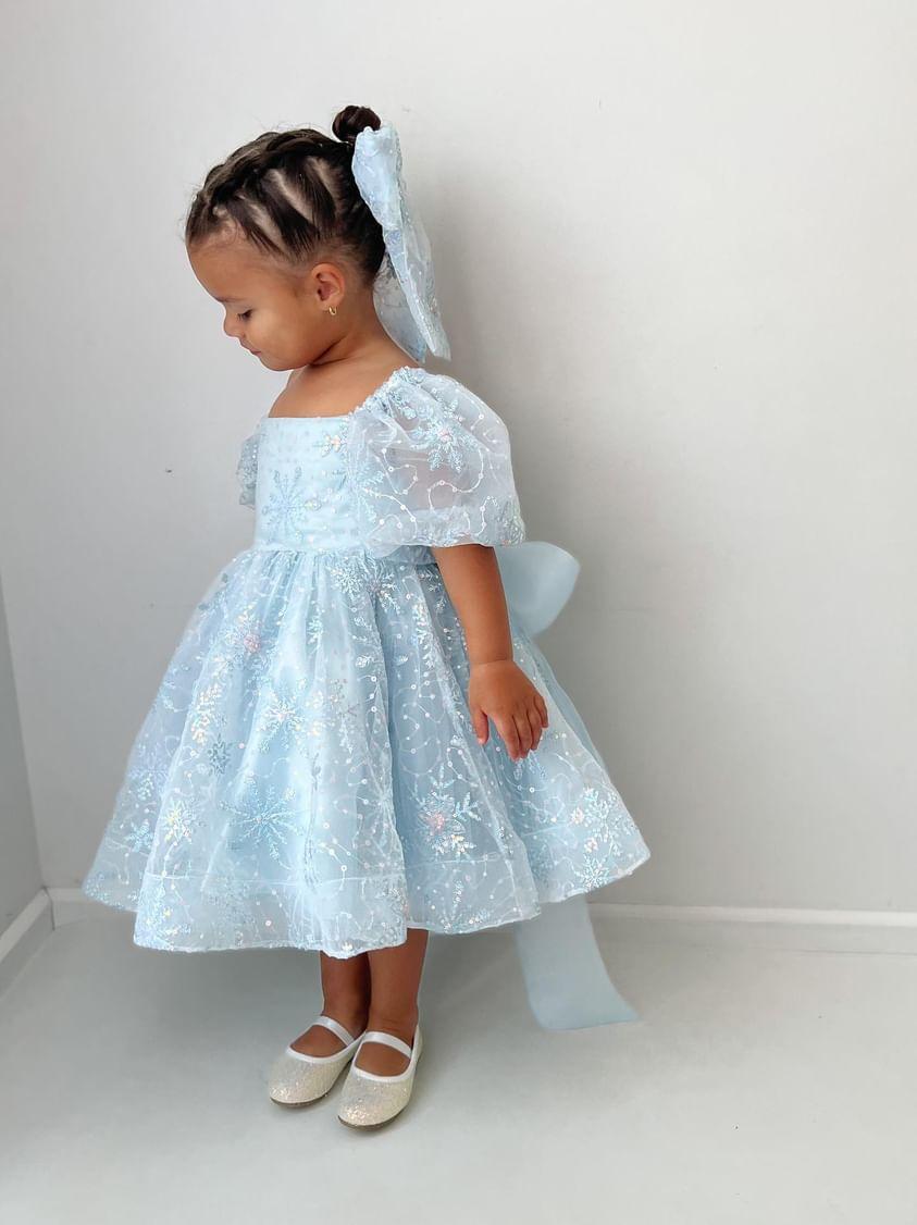 Princess El Luxe Handmade Dress & Hair Bow (Made to order)