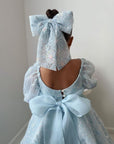 Princess El Luxe Handmade Dress & Hair Bow (Made to order)