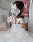 Rose Garden Dress & Hairbow - White