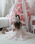 Rose Garden Dress & Hairbow - White