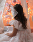 Rose Garden Dress & Hairbow - White