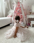 Rose Garden Dress & Hairbow - White