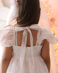 Rose Garden Dress & Hairbow - White