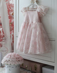 Rose Garden Dress & Hair Bow - Pink