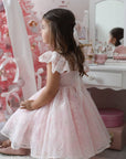 Rose Garden Dress & Hair Bow - Pink