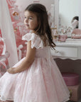 Rose Garden Dress & Hair Bow - Pink