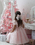 Rose Garden Dress & Hair Bow - Pink