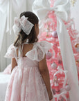 Rose Garden Dress & Hair Bow - Pink