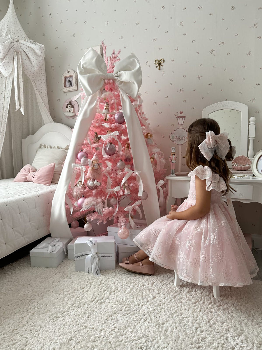 Rose Garden Dress & Hair Bow - Pink